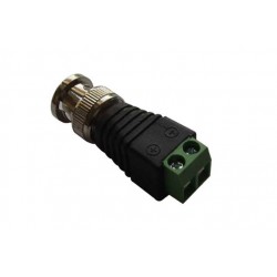 BNC connector with screw terminals for video surveillance