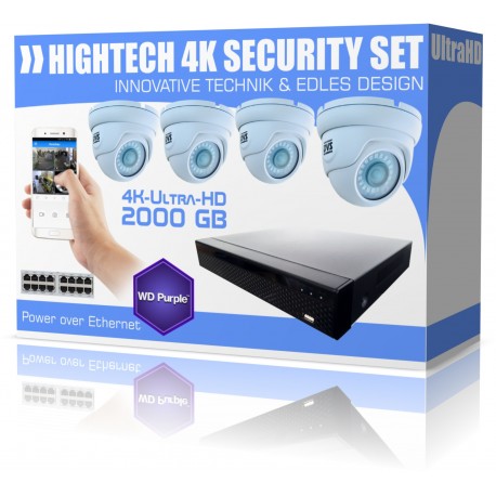 Video surveillance HD with 2000GB network recorder and surveillance camera