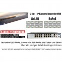Video surveillance UltraHD IP PoE with LED night vision function - wall mounting starter set