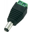 DC plug for 12V power connection, low voltage plug, screw connection