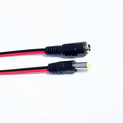 DC Buchse 12V Strom Steckverbinder Kabel 5,5x2,1mm für Kamera oder Led Strahler