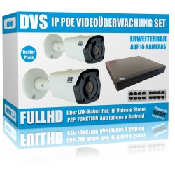 IP HD Videoüberwachung Set mit IP Dome Kameras