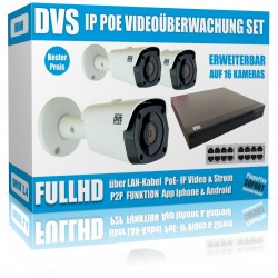 IP HD Videoüberwachung Set mit IP Buller Kameras