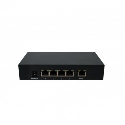 PoE Power over Ethernet switch for 4 PoE channels IEEE802.3 af / at 15.4Watt