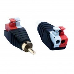 5 pieces RCA cinch plug adapter terminal block push-in fittings (plug connections) 2-pin terminals DC AV block