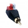 2 male cinch RCA adapter terminal block female push-in fittings (plug connections) 2-pin terminals DC AV block