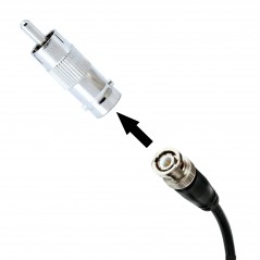 BNC adapter BNC socket to cinch plug video audio phono plug connection