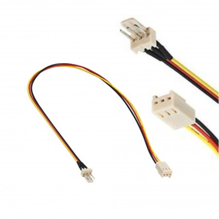 PC fan power cable extension 3 pin male / female