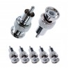 5 pieces BNC male to RCA cinch male adapter connector coupling coaxial video sound