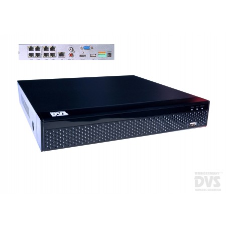 UltraHD 8-Kanal PoE Festplattenrecorder NVR ONVIF IP Kamera Recorder