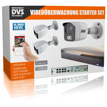 copy of IP PoE Videoüberwachung Set Mit 2x IP FullHD Bullet Kameras Und NVR Inkl. Software